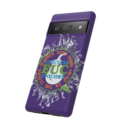 Unicycle Unicorn ring of Fire Tough Case - Durable phone case for EUC fans (purple)