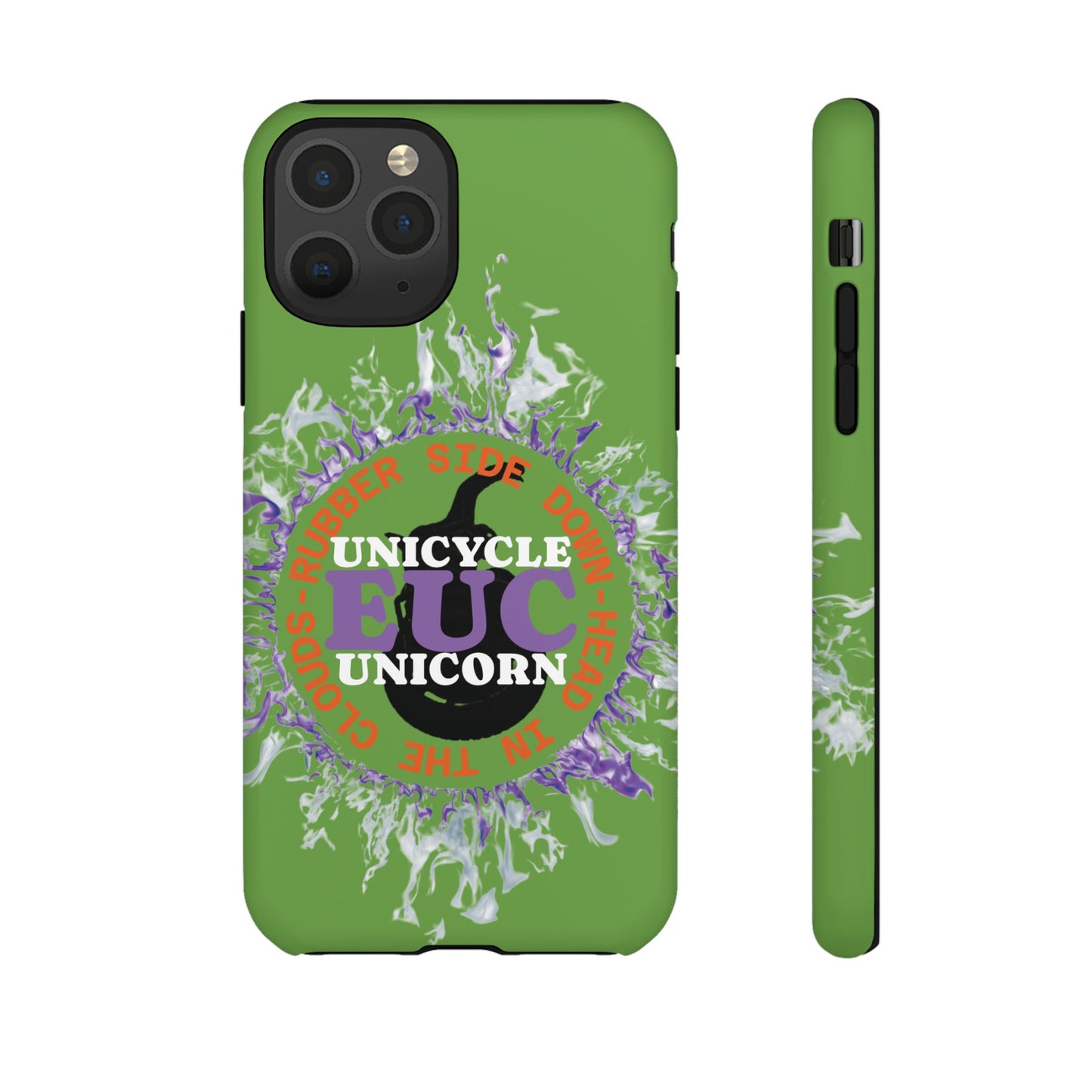 Unicycle Unicorn Purple ring of Fire Tough Case - Durable phone case for EUC fans