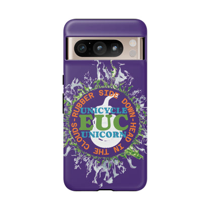 Unicycle Unicorn ring of Fire Tough Case - Durable phone case for EUC fans (purple)