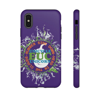 Unicycle Unicorn ring of Fire Tough Case - Durable phone case for EUC fans (purple)