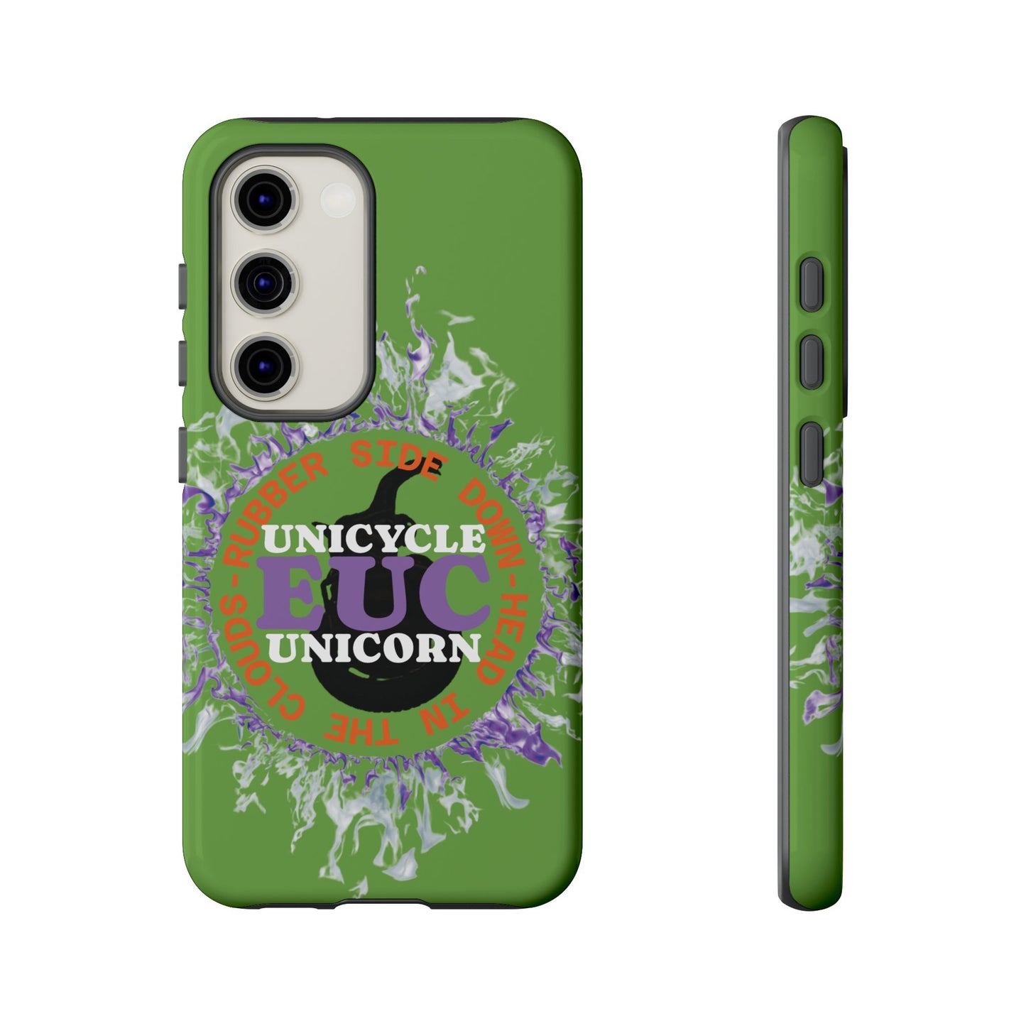 Unicycle Unicorn Purple ring of Fire Tough Case - Durable phone case for EUC fans