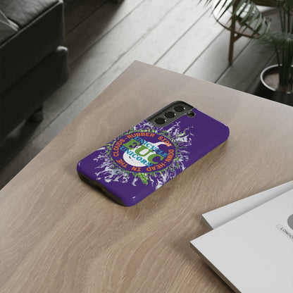 Unicycle Unicorn ring of Fire Tough Case - Durable phone case for EUC fans (purple)