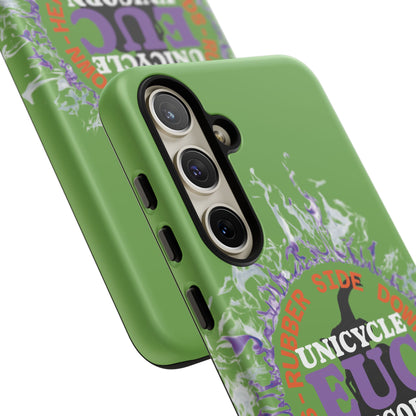 Unicycle Unicorn Purple ring of Fire Tough Case - Durable phone case for EUC fans