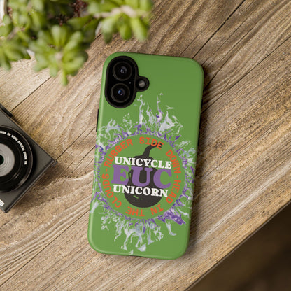 Unicycle Unicorn Purple ring of Fire Tough Case - Durable phone case for EUC fans