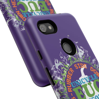 Unicycle Unicorn ring of Fire Tough Case - Durable phone case for EUC fans (purple)