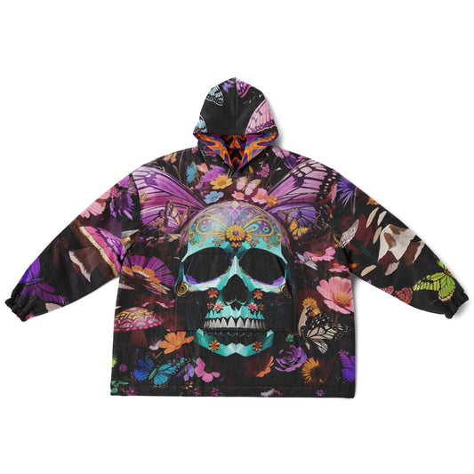 Unbranded Skull #3 Psychedelic Reversible Snug Hoodie