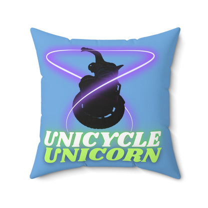 Unicycle Unicorn / Head In The Clouds Decorative Pillow