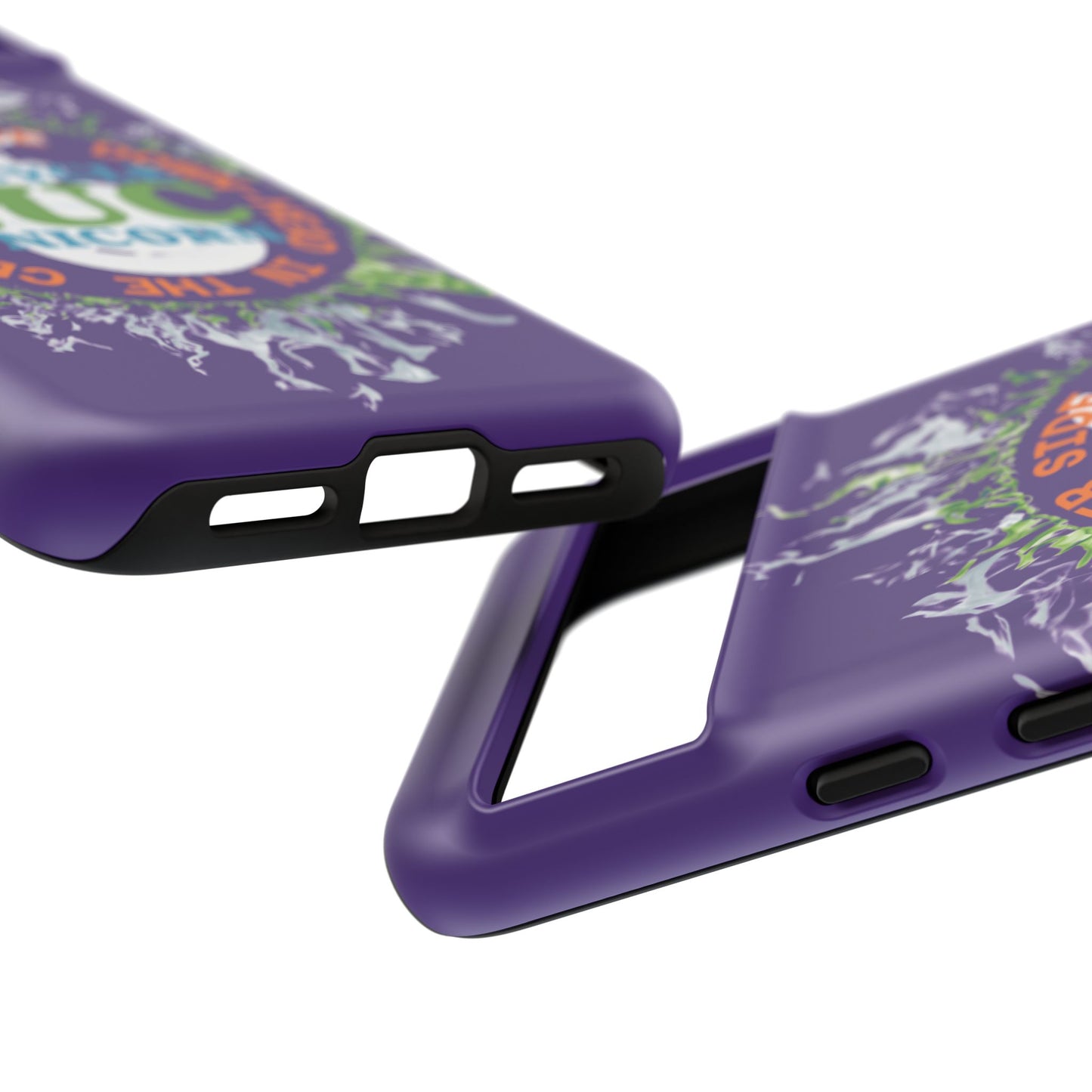 Unicycle Unicorn ring of Fire Tough Case - Durable phone case for EUC fans (purple)