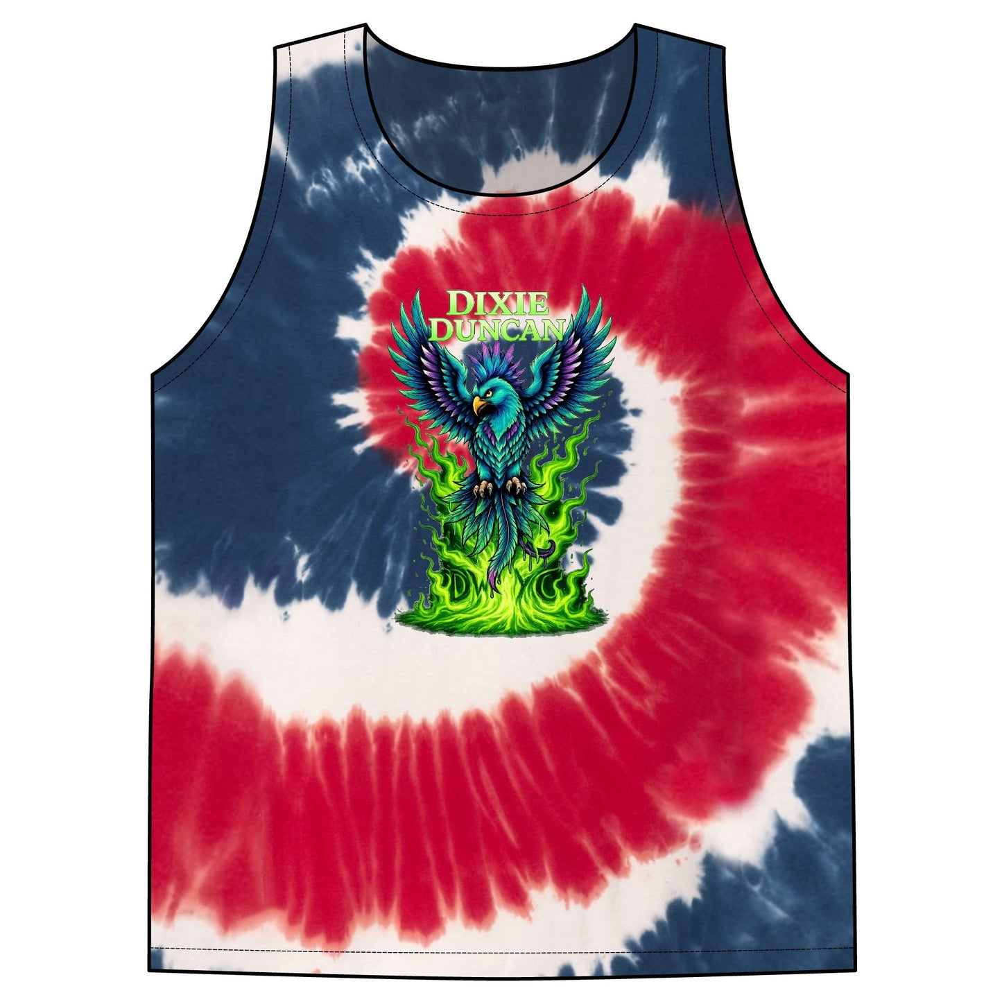 Unisex Tie-Dye Phoenix Tank Top