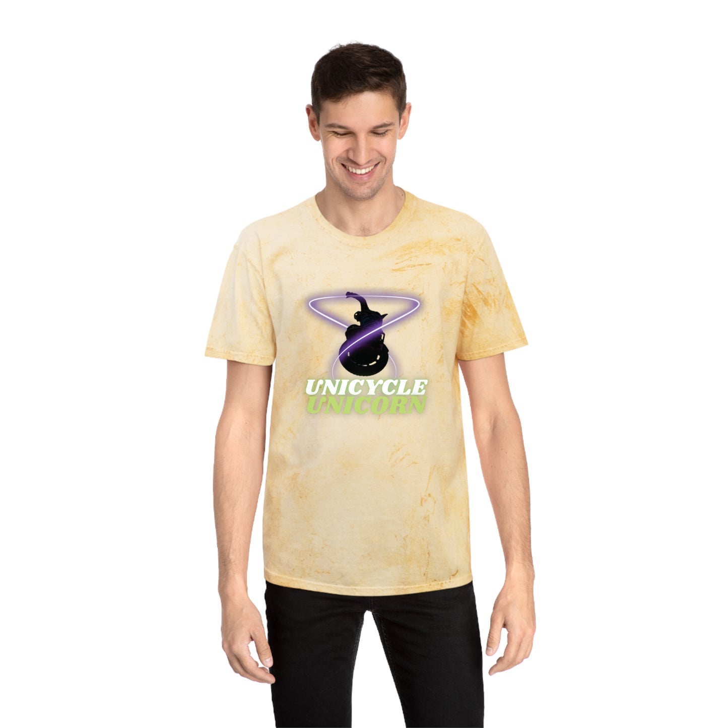 Unicycle Unicorn Red Ring of Fire unisex tshirt