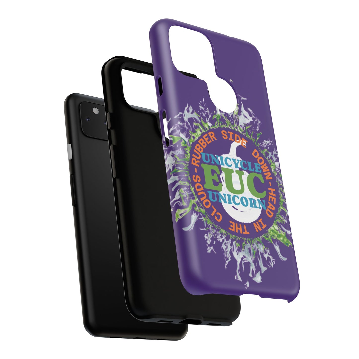 Unicycle Unicorn ring of Fire Tough Case - Durable phone case for EUC fans (purple)