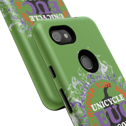 Unicycle Unicorn Purple ring of Fire Tough Case - Durable phone case for EUC fans