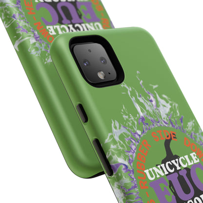 Unicycle Unicorn Purple ring of Fire Tough Case - Durable phone case for EUC fans