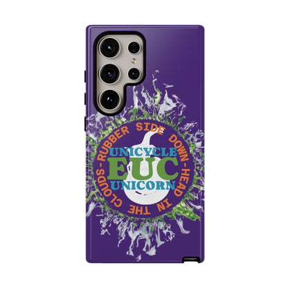 Unicycle Unicorn ring of Fire Tough Case - Durable phone case for EUC fans (purple)