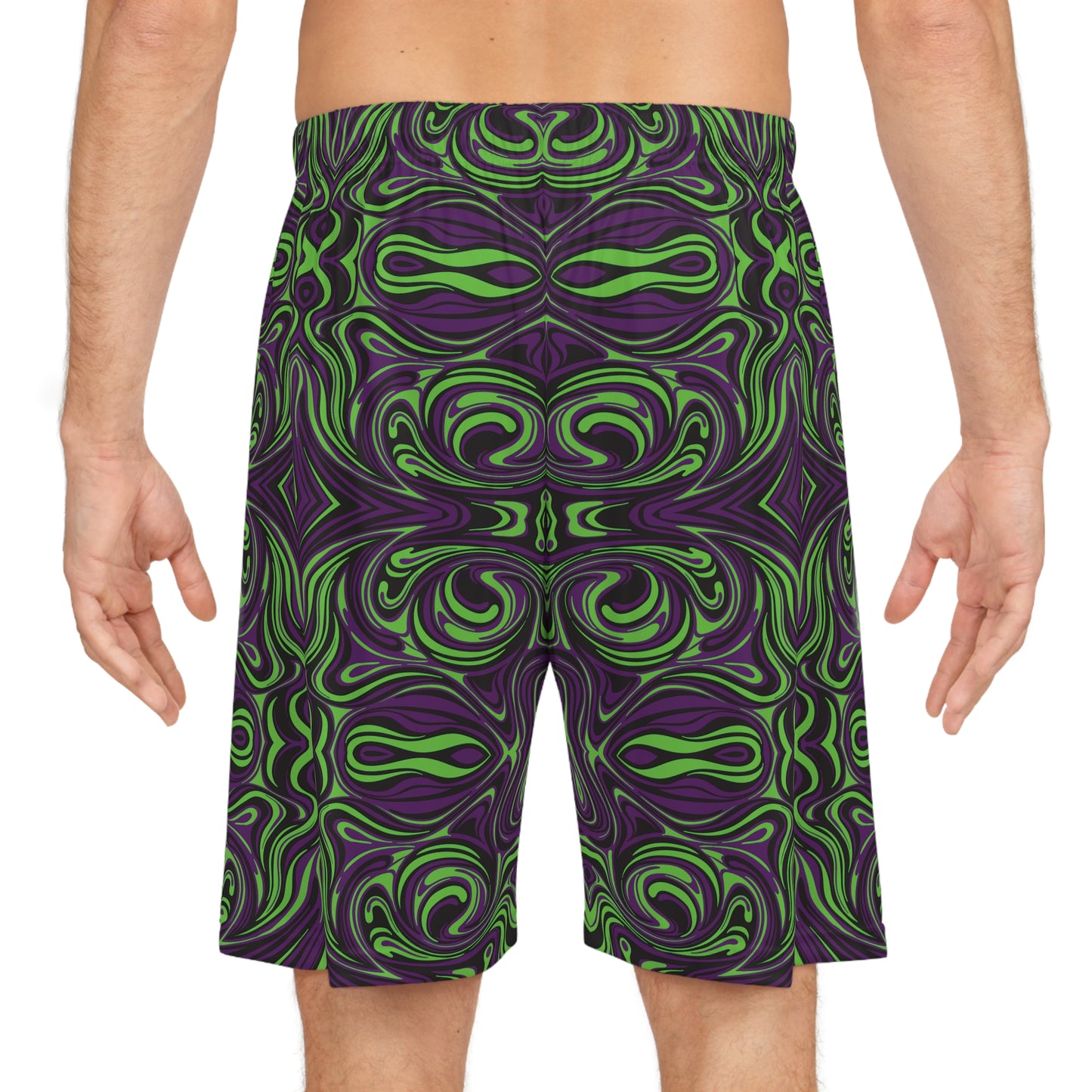 Unbranded Psychedelic Greeple Basketball Shorts