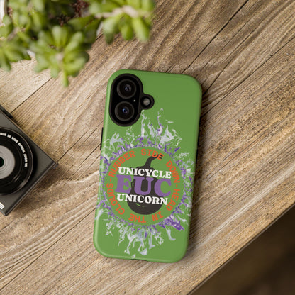 Unicycle Unicorn Purple ring of Fire Tough Case - Durable phone case for EUC fans