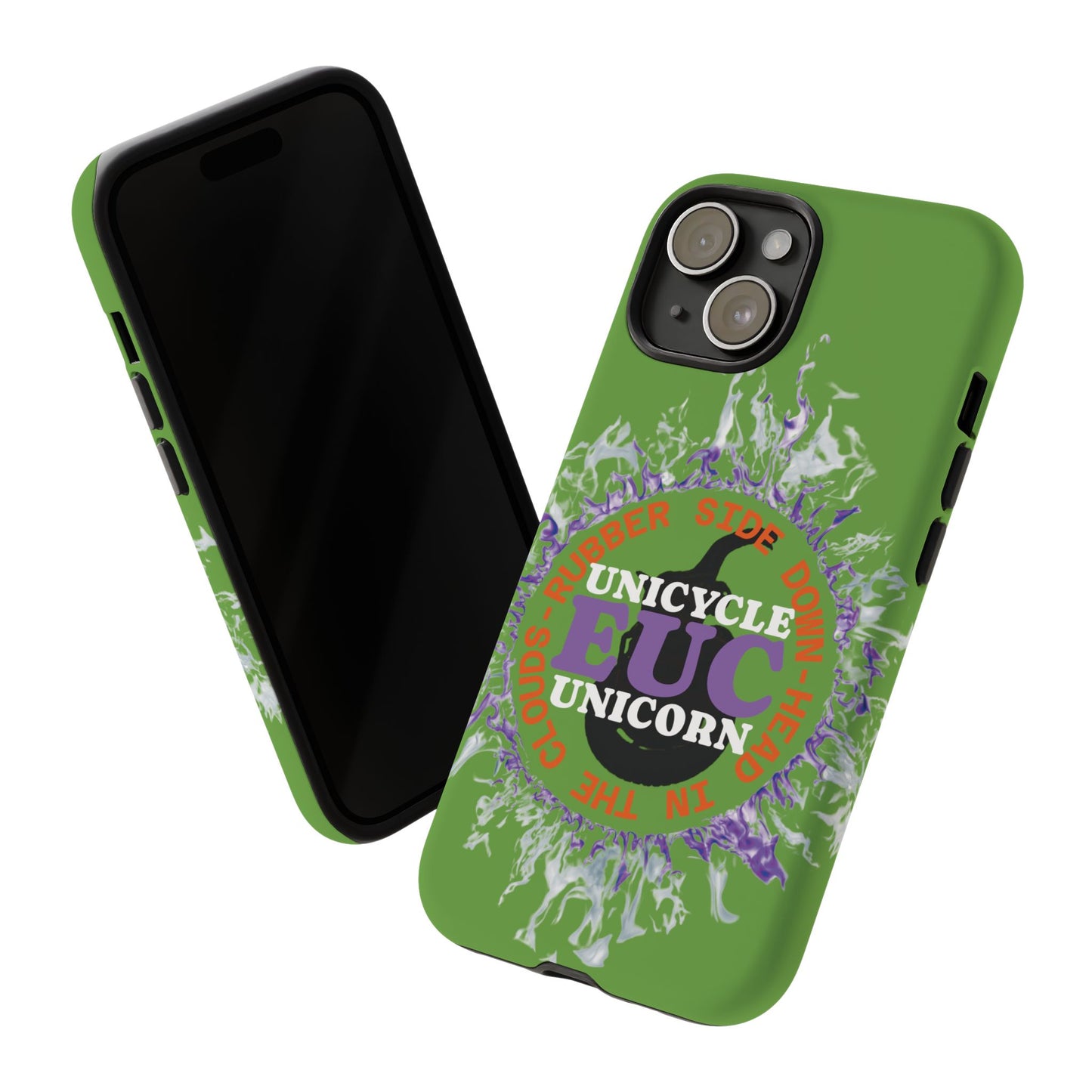 Unicycle Unicorn Purple ring of Fire Tough Case - Durable phone case for EUC fans
