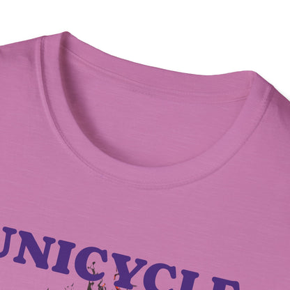 Unicycle Unicorn ring of fire Softstyle Tshirt