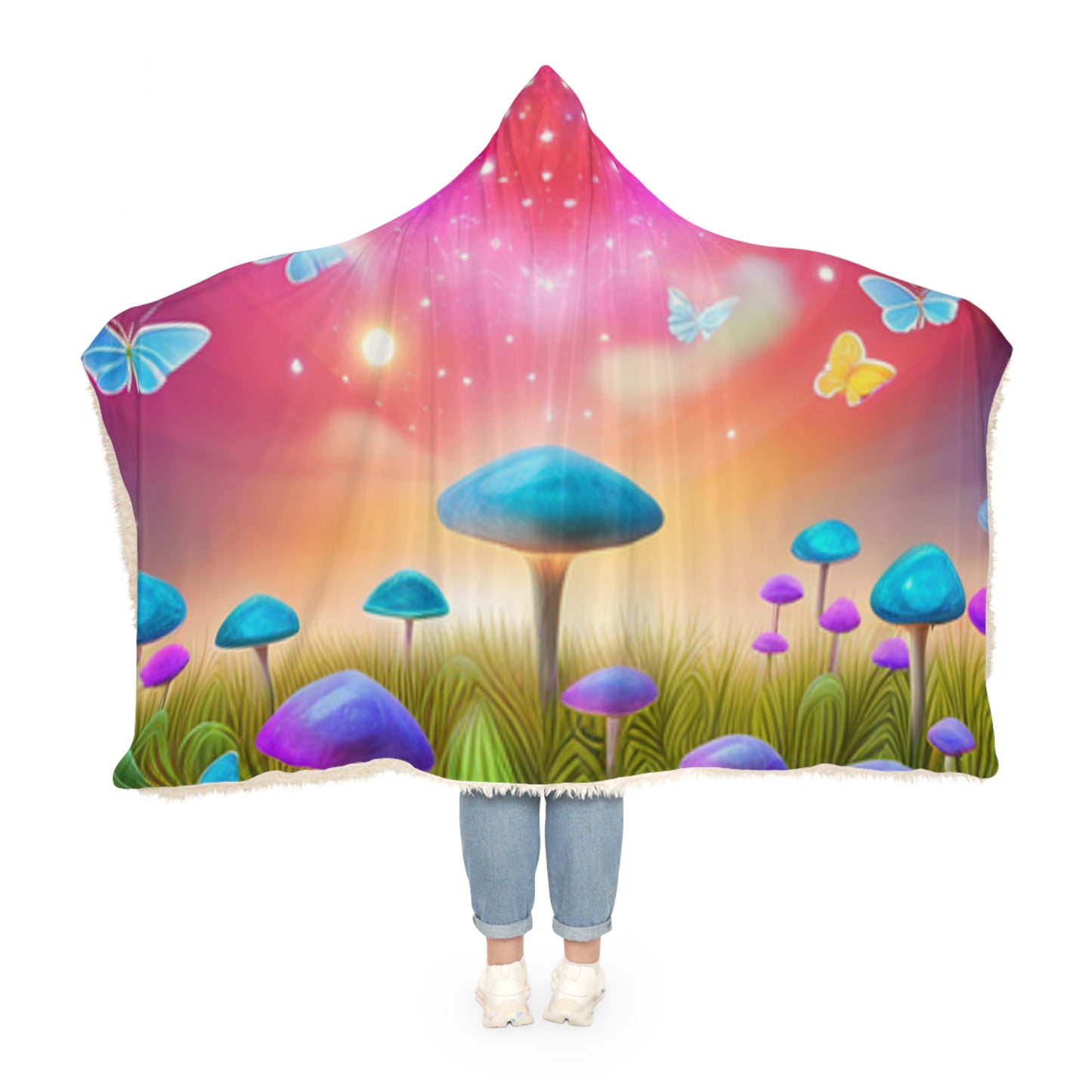 Unbranded Shrooms Snuggle Hoodie Blanket