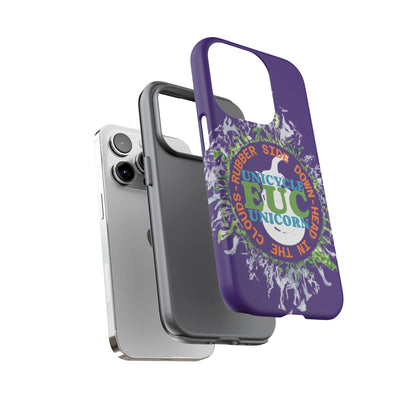 Unicycle Unicorn ring of Fire Tough Case - Durable phone case for EUC fans (purple)
