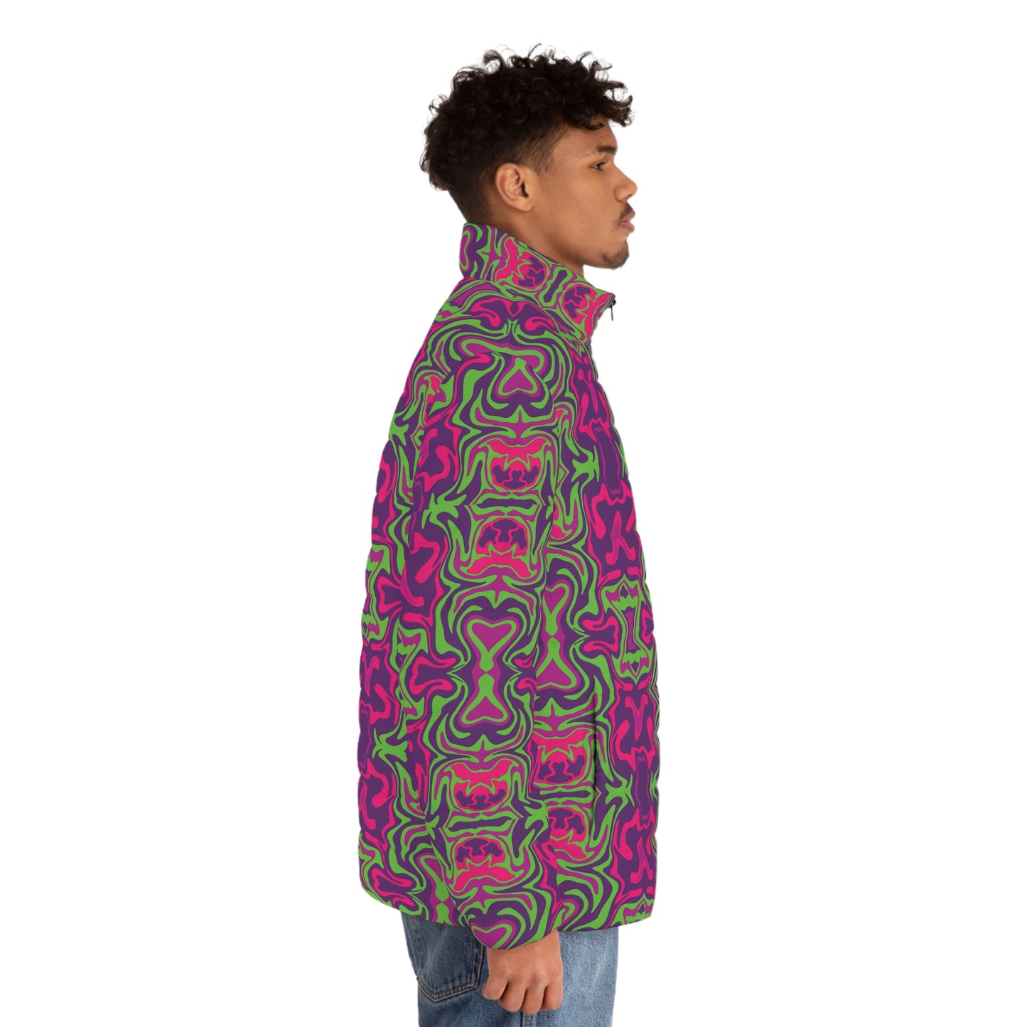 Unbranded Psychedelic Grinkple Men's Puffer Jacket