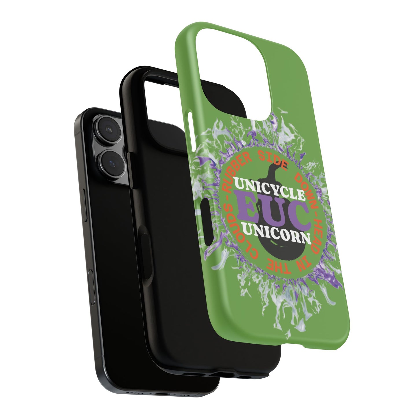Unicycle Unicorn Purple ring of Fire Tough Case - Durable phone case for EUC fans