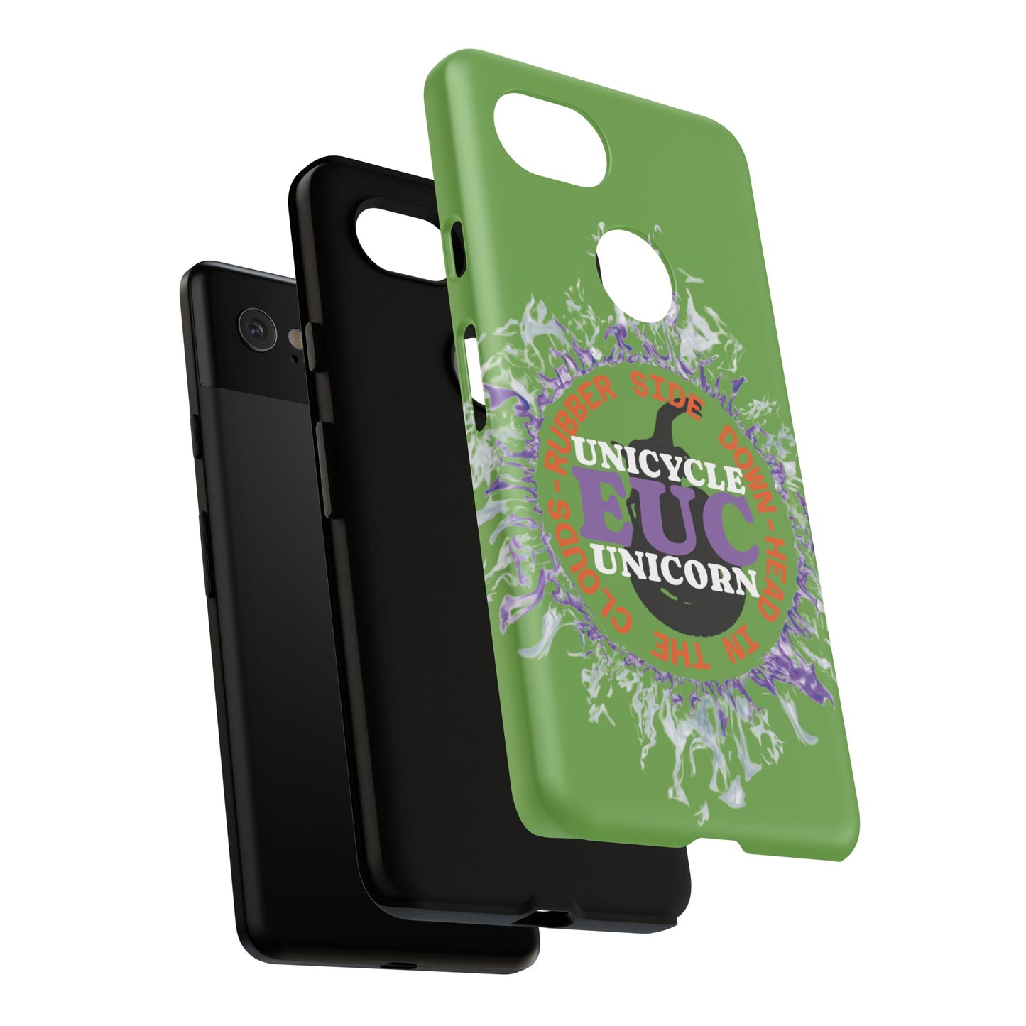Unicycle Unicorn Purple ring of Fire Tough Case - Durable phone case for EUC fans