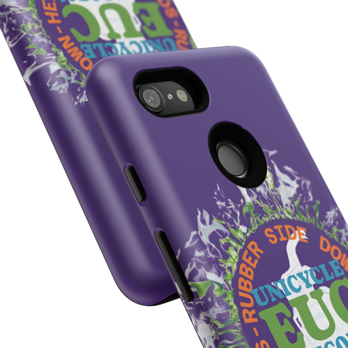 Unicycle Unicorn ring of Fire Tough Case - Durable phone case for EUC fans (purple)