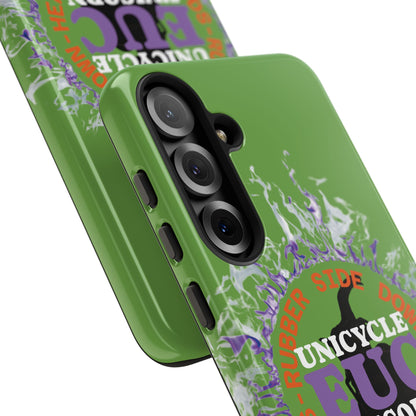 Unicycle Unicorn Purple ring of Fire Tough Case - Durable phone case for EUC fans