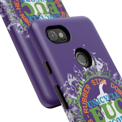 Unicycle Unicorn ring of Fire Tough Case - Durable phone case for EUC fans (purple)