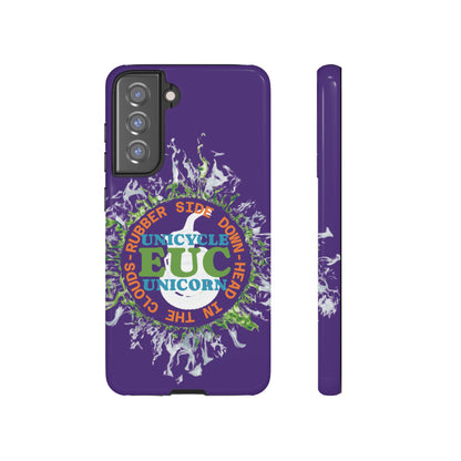 Unicycle Unicorn ring of Fire Tough Case - Durable phone case for EUC fans (purple)