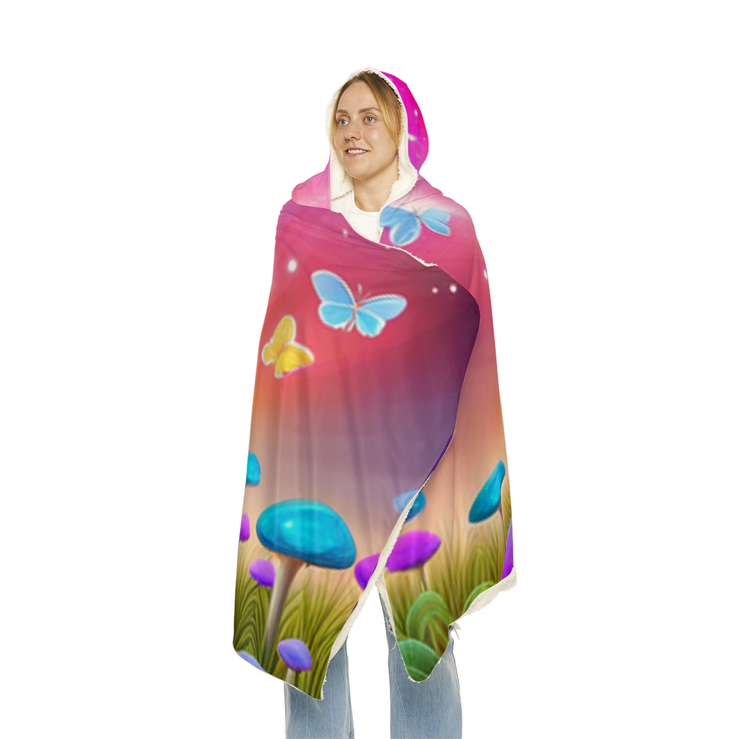 Unbranded Shrooms Snuggle Hoodie Blanket