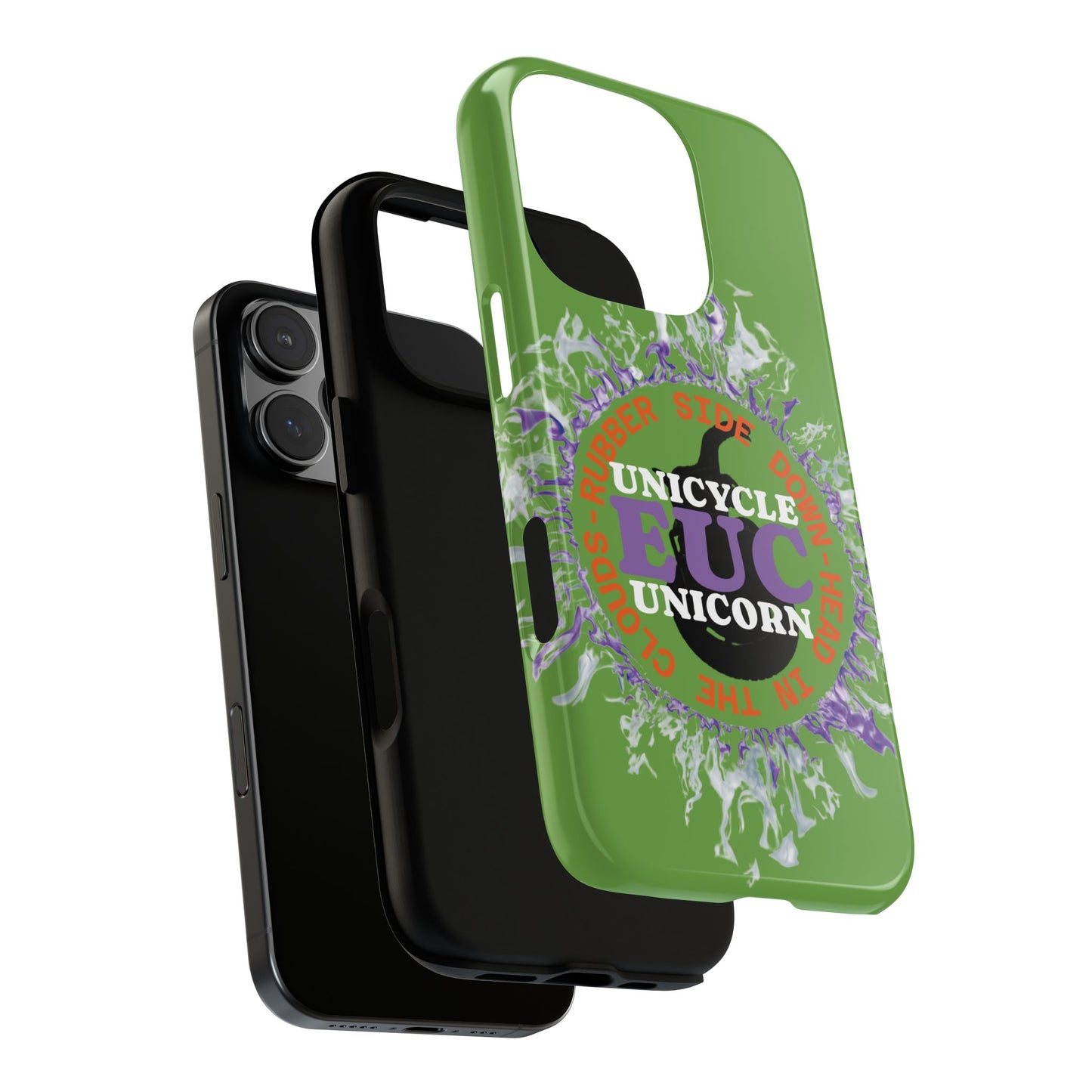Unicycle Unicorn Purple ring of Fire Tough Case - Durable phone case for EUC fans