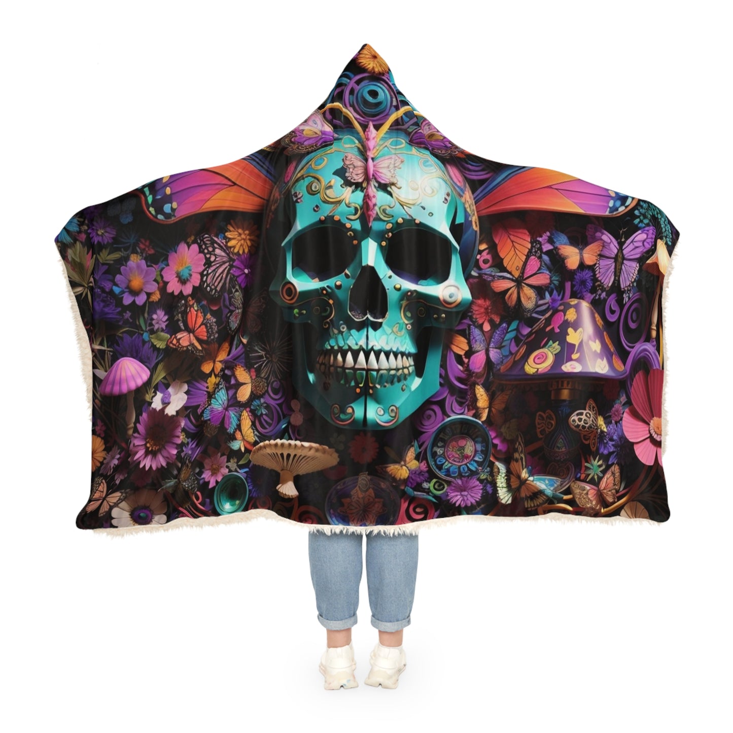 Unbranded Skull #4 Snuggle Blanket