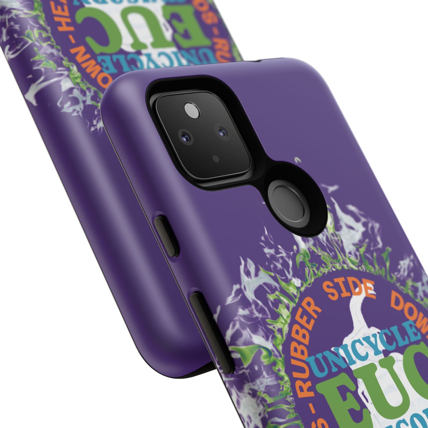 Unicycle Unicorn ring of Fire Tough Case - Durable phone case for EUC fans (purple)