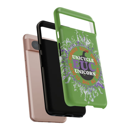 Unicycle Unicorn Purple ring of Fire Tough Case - Durable phone case for EUC fans