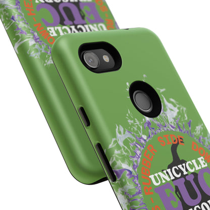 Unicycle Unicorn Purple ring of Fire Tough Case - Durable phone case for EUC fans