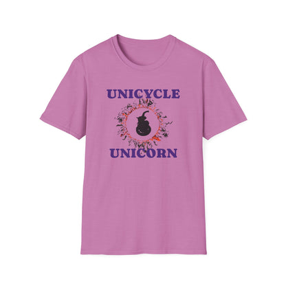 Unicycle Unicorn ring of fire Softstyle Tshirt