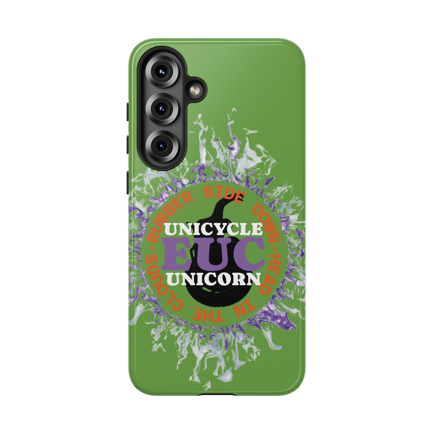 Unicycle Unicorn Purple ring of Fire Tough Case - Durable phone case for EUC fans