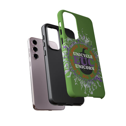 Unicycle Unicorn Purple ring of Fire Tough Case - Durable phone case for EUC fans