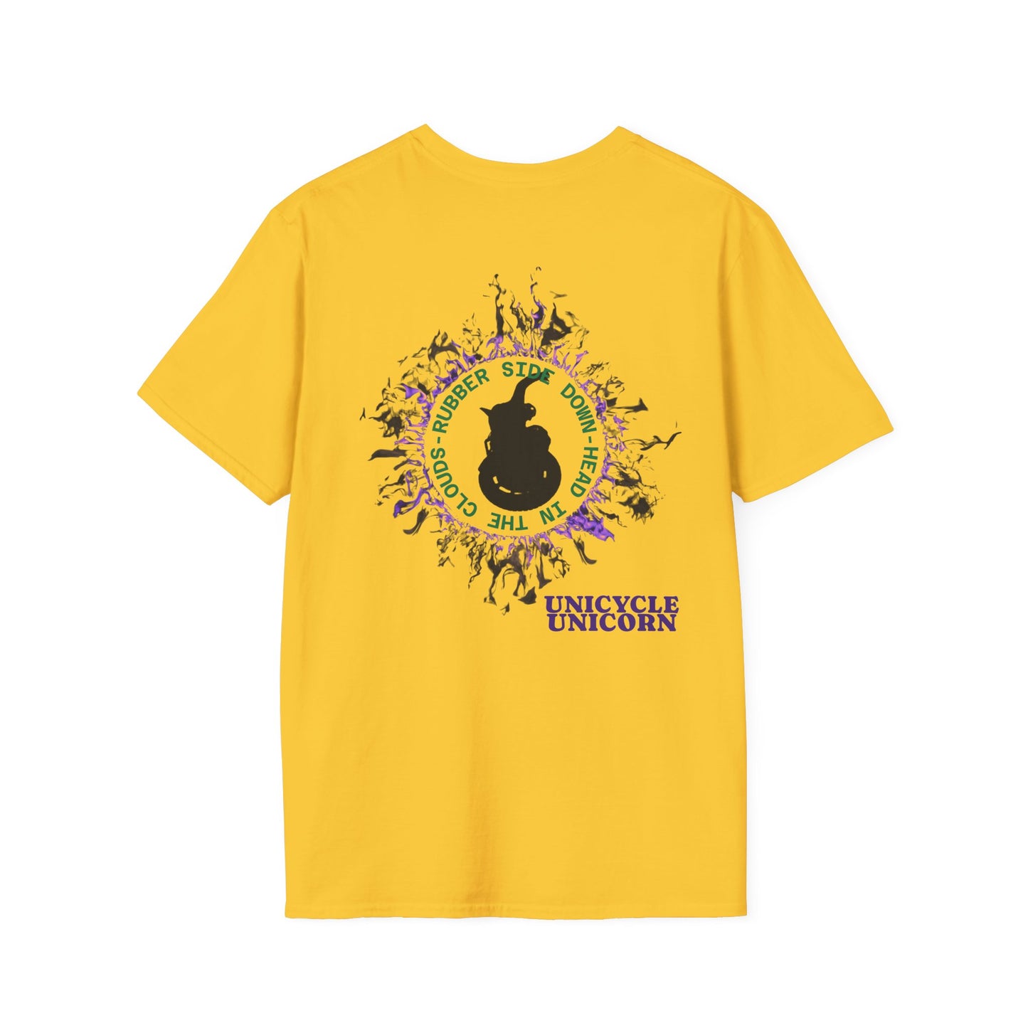 Unicycle Unicorn ring of fire Softstyle Tshirt