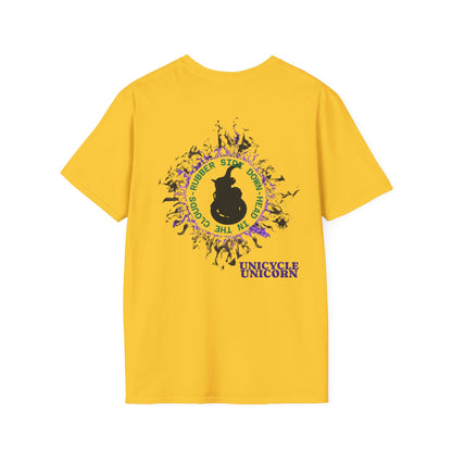 Unicycle Unicorn ring of fire Softstyle Tshirt