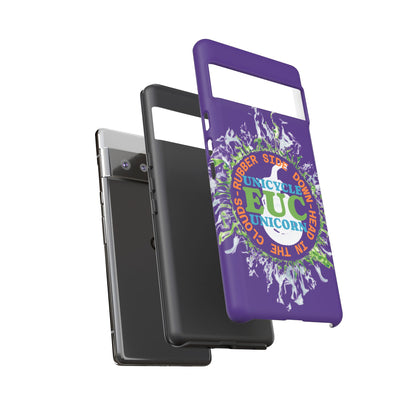Unicycle Unicorn ring of Fire Tough Case - Durable phone case for EUC fans (purple)