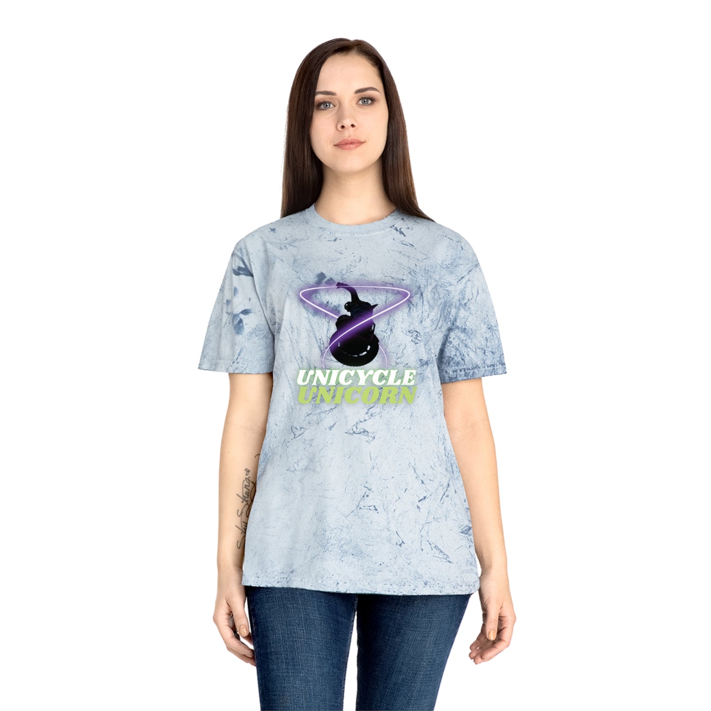 Unicycle Unicorn Red Ring of Fire unisex tshirt