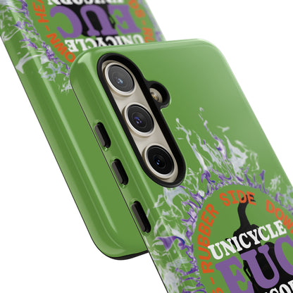 Unicycle Unicorn Purple ring of Fire Tough Case - Durable phone case for EUC fans