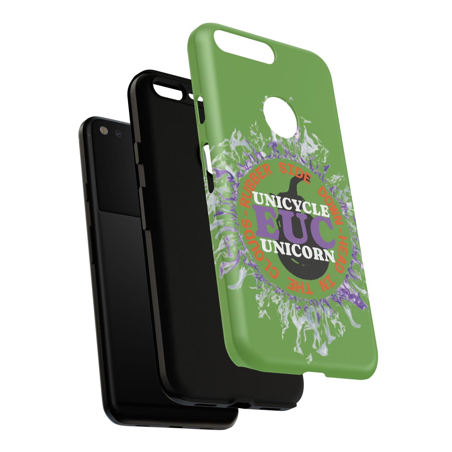 Unicycle Unicorn Purple ring of Fire Tough Case - Durable phone case for EUC fans