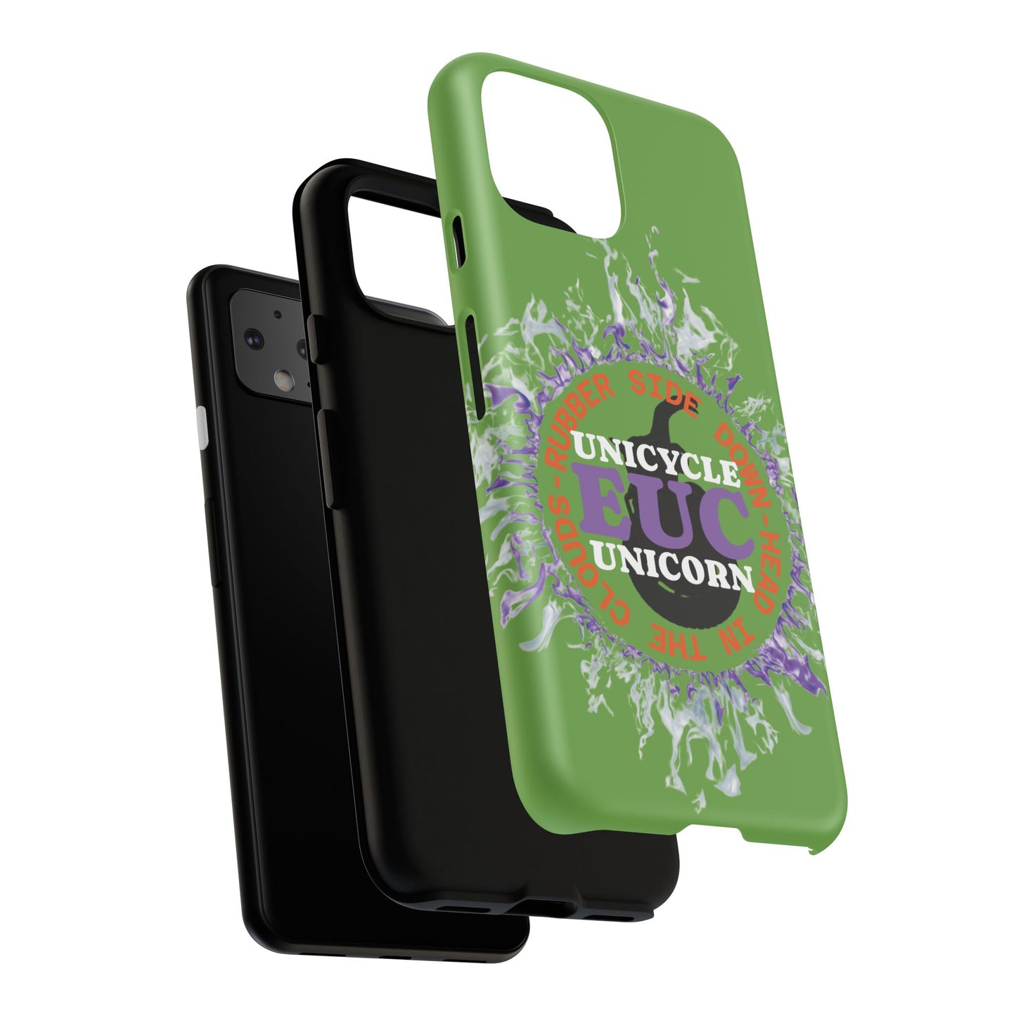 Unicycle Unicorn Purple ring of Fire Tough Case - Durable phone case for EUC fans