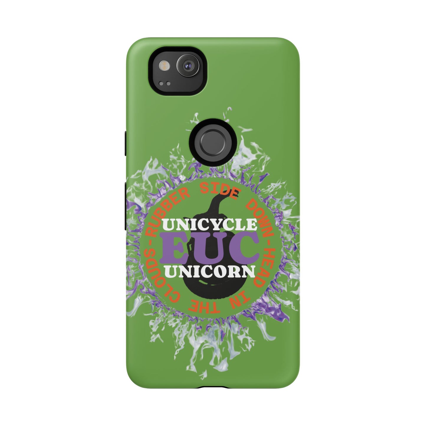 Unicycle Unicorn Purple ring of Fire Tough Case - Durable phone case for EUC fans
