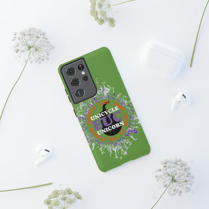 Unicycle Unicorn Purple ring of Fire Tough Case - Durable phone case for EUC fans