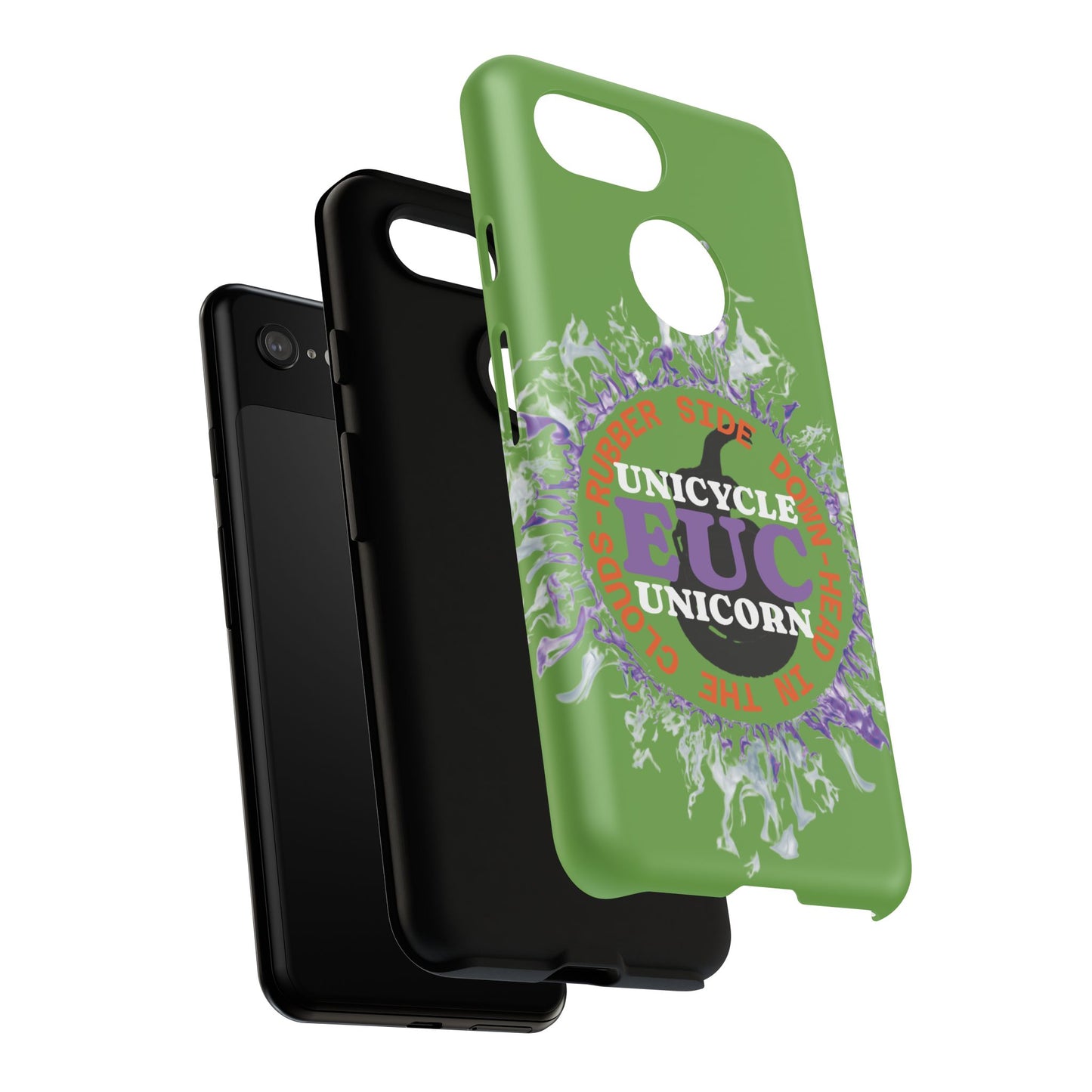 Unicycle Unicorn Purple ring of Fire Tough Case - Durable phone case for EUC fans